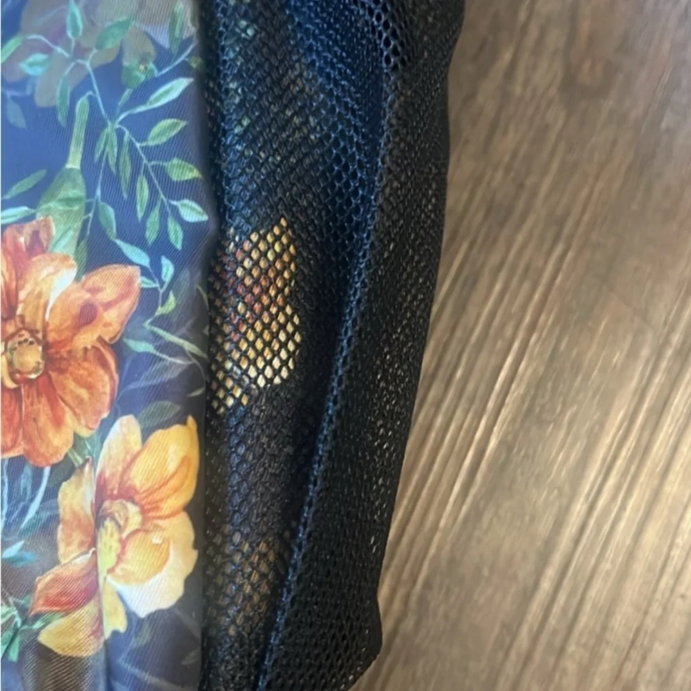 FINAL PRICE NEVER USED Floral Sling Bag  - Black and Orange